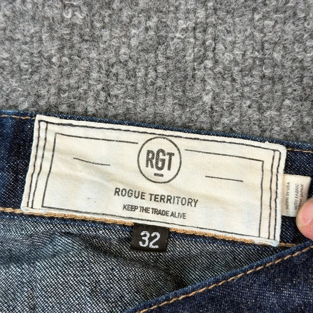 Rogue Territory Silveridge Slim Straight Selvedge Jeans Mens 32x28 Dark Wash